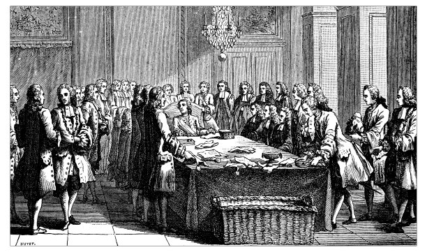 路易十五的古董插图图片下载