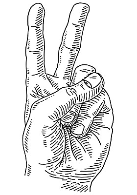 胜利手势图片下载