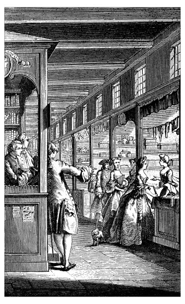 巴黎巴黎宫画廊的古董插图图片下载