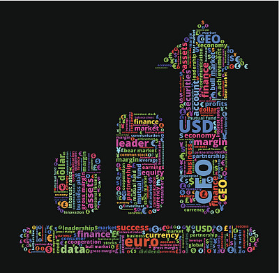 商业和金融词汇云进展图图片下载