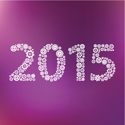 2015年科技图标紫色背景图片下载