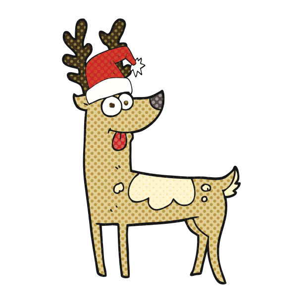 卡通疯狂的驯鹿图片下载