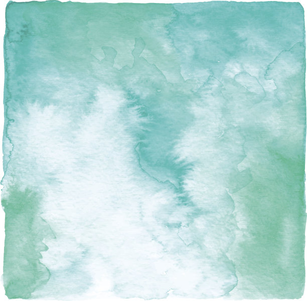 水彩绿松石蓝色框架图片下载