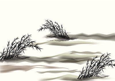 抽象的黑白中国画材料背景图片下载