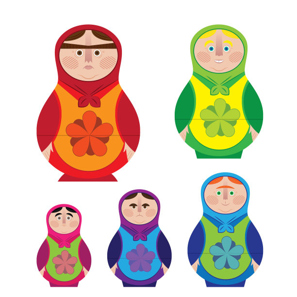 俄罗斯叠加娃娃图片下载