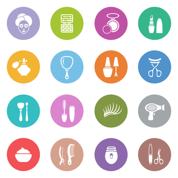 化妆图标集图片下载