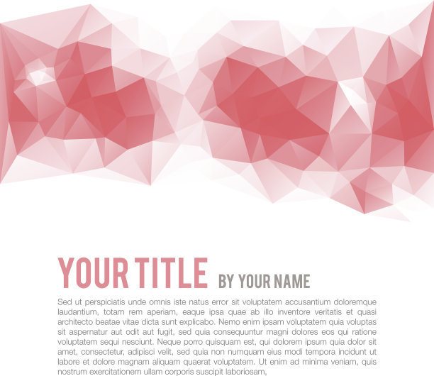 多边形设计红色图片下载