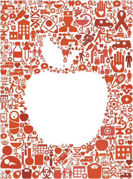 apple Healthcare and Medicine无缝图标模式图片下载