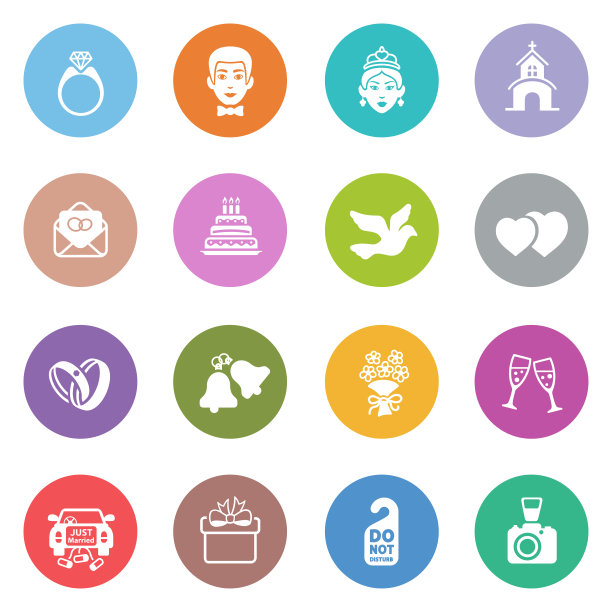 婚礼图标设置图片下载