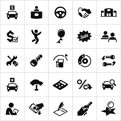 黑色汽车销售标志图片下载