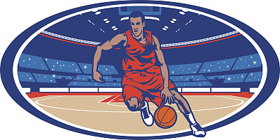 篮球舞台运球图片下载