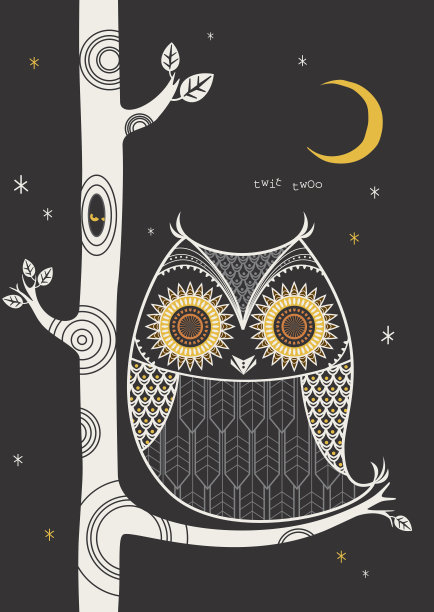 复古的猫头鹰图片下载