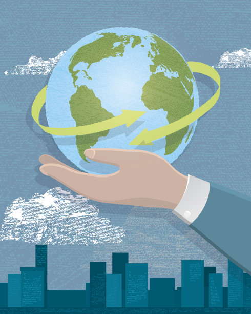 商业全球和手的概念图片下载