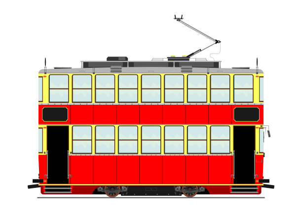 老式的有轨电车素材图片