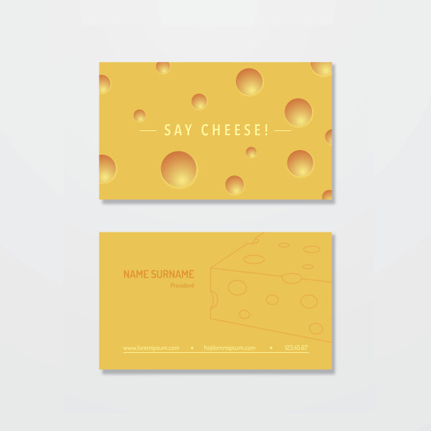 奶酪机名片设计图片下载