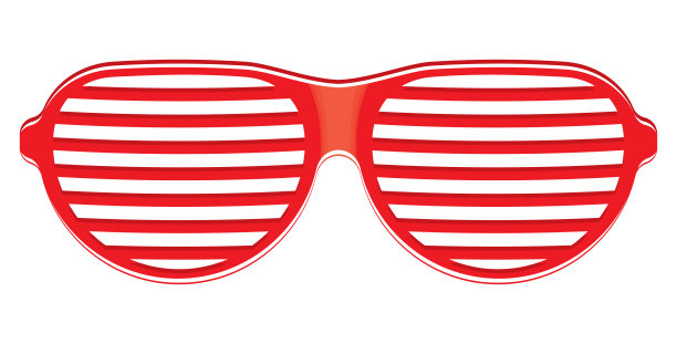 红色太阳镜孤立在白色背景图片下载