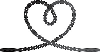 心型道路图片下载