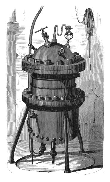 密闭压力加热容器(仿古雕刻)图片下载