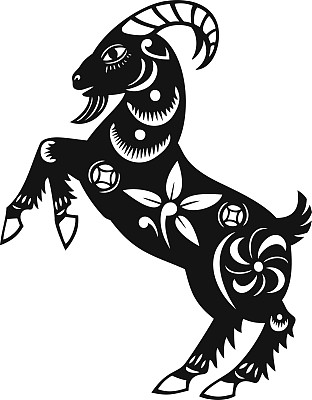 剪纸山羊，羊年2015图片下载