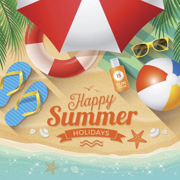 夏季背景矢量图素材图片