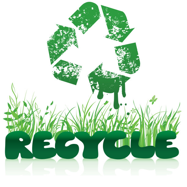 回收印刷概念与标志图片下载