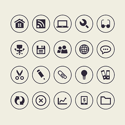 办公室和网络灯图标图片下载