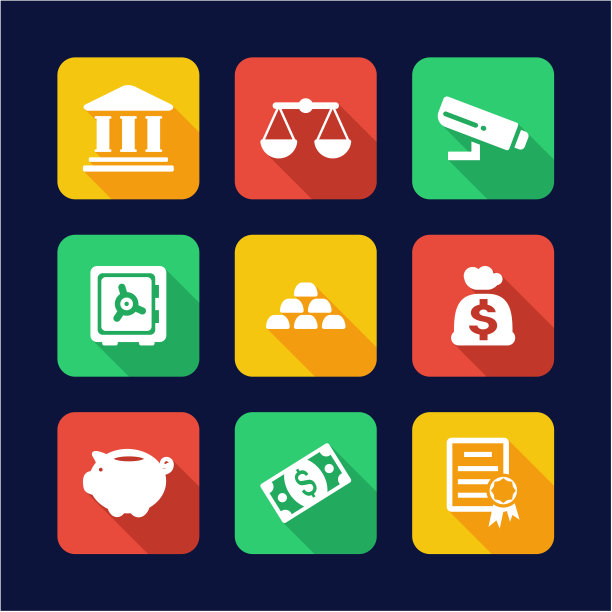 银行图标及平面设计图片下载