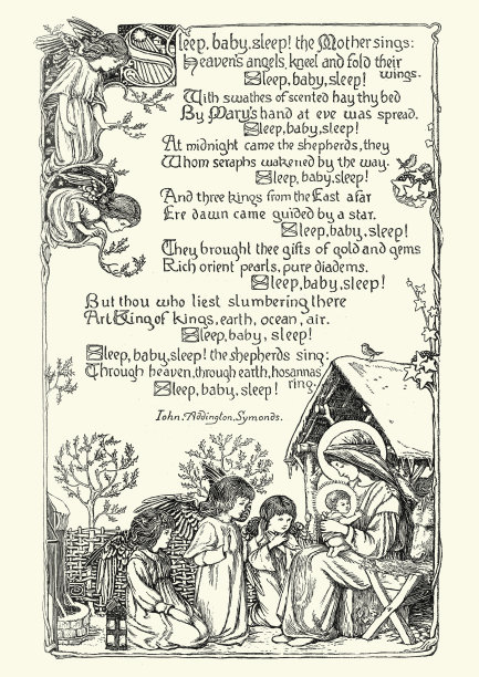 圣诞摇篮曲-睡吧，宝贝，睡吧!母亲唱图片下载