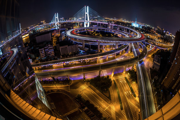 上海南浦大桥夜景图片下载