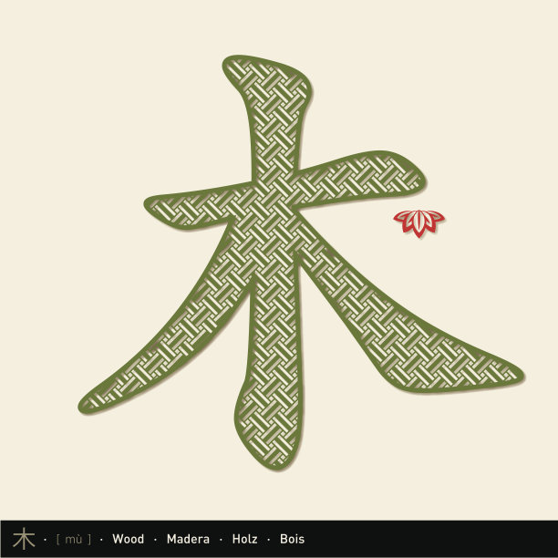汉字木(中国剪纸)图片下载
