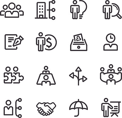 人力资源，业务和管理图标-系列图片下载