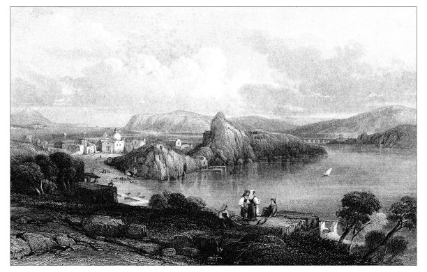 古色古香的地中海风景插图:卡波米塞诺的乐土图片下载