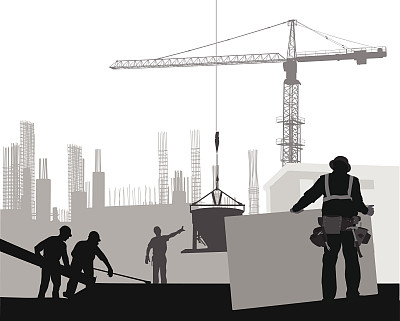 站在施工现场的人图片下载