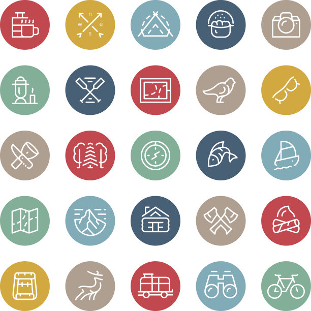 露营的图标图片下载