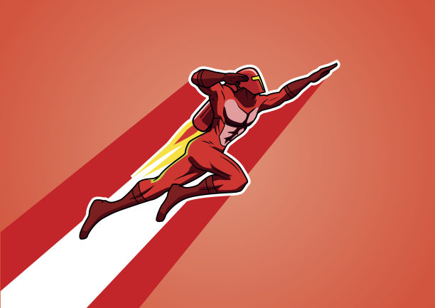 火箭喷气背包的超级英雄图片下载