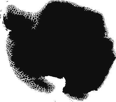 南极洲的冰架地图图片下载