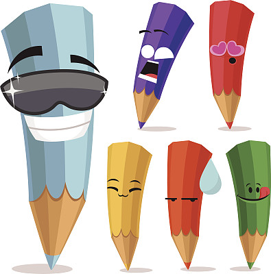 彩色铅笔卡通套装A图片下载