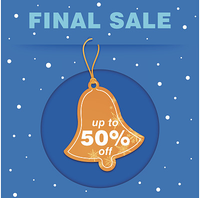 圣诞钟标签出售图片下载