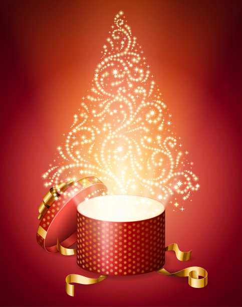 摘圣诞树从礼盒图片下载