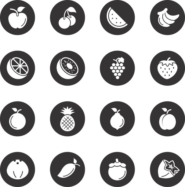 水果图标-黑圈系列图片下载