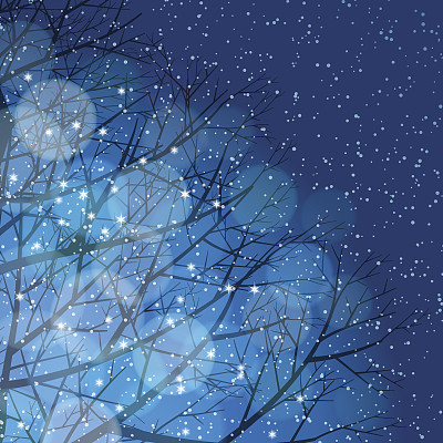 冬季背景[照明和雪]图片下载