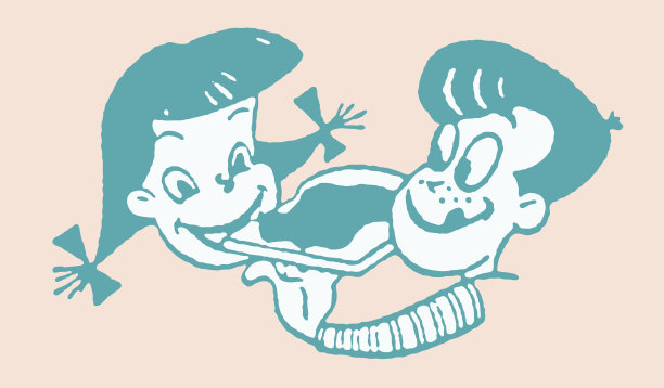 男孩和女孩的饮食图片下载