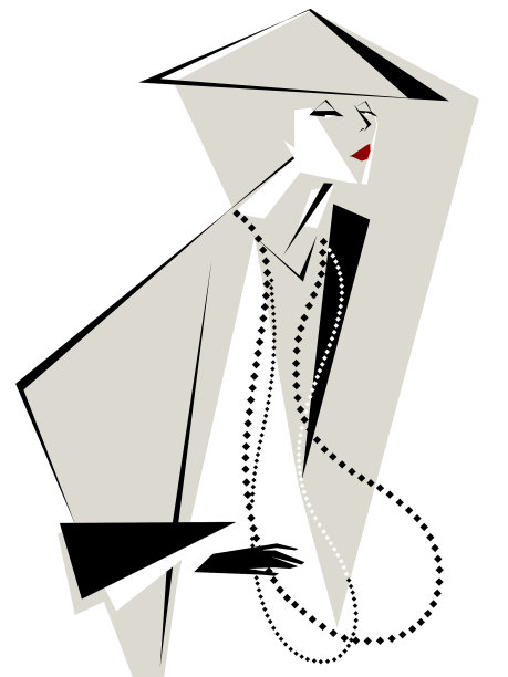 戴珍珠项链的女人图片下载