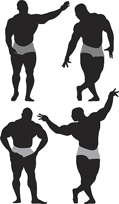 各种姿势的健身者图片下载