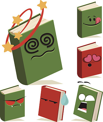 书籍卡通套装A图片下载