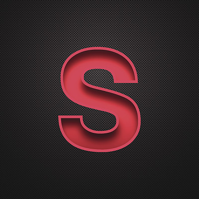 字母S设计-红色字母碳纤维背景图片下载