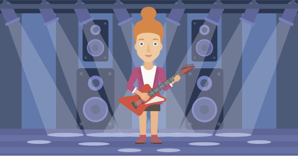 弹奏电吉他的音乐家图片下载