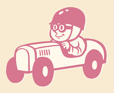 驾驶老式赛车的男人图片下载