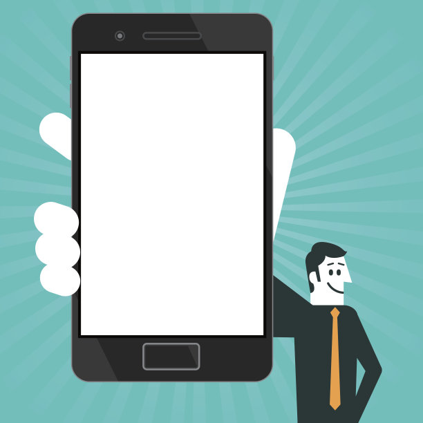 男人拿着一个空白屏幕的智能手机图片下载