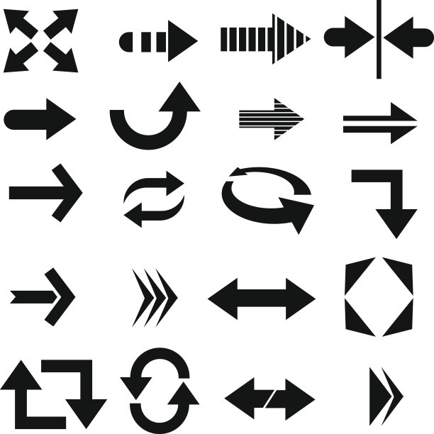 箭头标志图标集图片下载